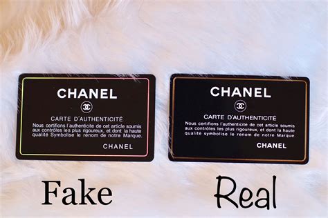 real vs fake chanel|authenticity card chanel.